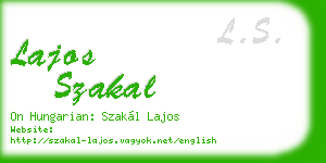 lajos szakal business card
