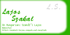 lajos szakal business card